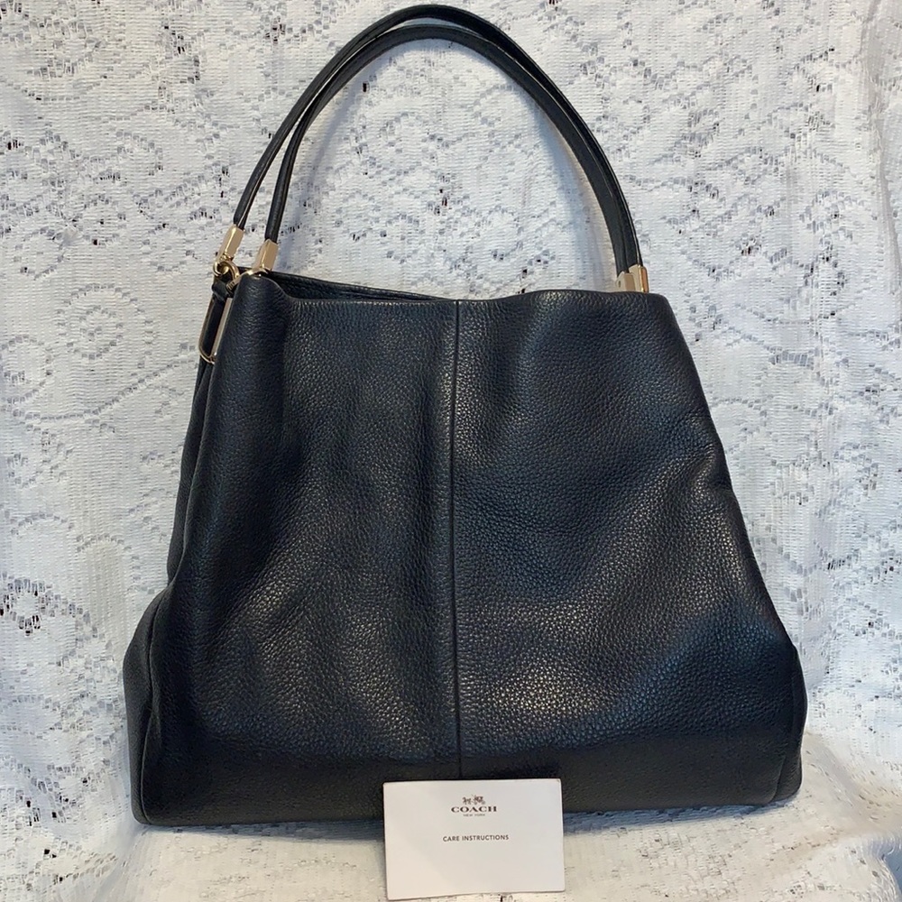 COACH Navy Leather Purse